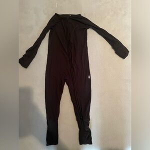 Little Sleepies all black zippie, 6-12 months